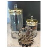 StyleSetter Set of 2 Glass Canisters with Lids,