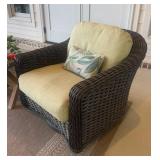Weathermaster Woven Resin Wicker Swivel Lounge