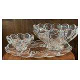 Mikasa Peppermint Swirl Crystal Serving Bowls &