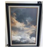 Large Contemporary Abstract Cloudscape Framed