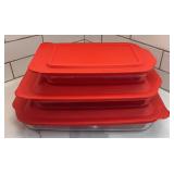 Pyrex 3 Piece Rectangular Glass Baking Dish