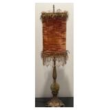 Vintage Ornate Table Lamp with Marble or Onyx