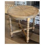 Uttermost Rustic Round Wood Accent Side Table