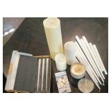 Assorted Candle Lot Including Flameless LED