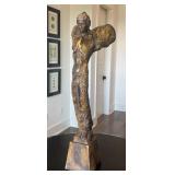 Monumental Winged Concrete Angel Figural