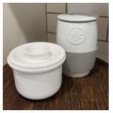 Williams Sonoma Ceramic Butter Keeper & Pampered