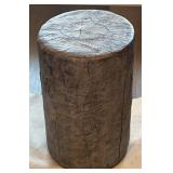 Faux Driftwood Stool Rustic Log Accent Stool