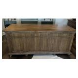 St James 76 Inch Executive Desk Natural Wood