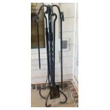 Rod Iron Fireplace Set 47.25tall
