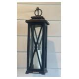 Frontgate Black Metal & Glass Outdoor Lantern
