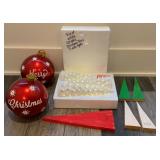 Christmas Decor Lot 2 Lighted Red ï¿½Merry