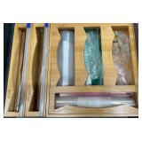 Bamboo Kitchen Drawer Organizer for Foil, Plastic