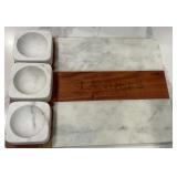 Marble & Wood Charcuterie Serving Board
