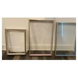 Lot of 3 Large Decorative Picture Frames & Glass