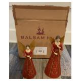 Opened Balsam Hill 2 Red Gilded Holy Angels