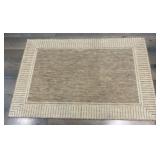 Machine Woven Light Brown Area Rug 90%