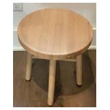 Natural Wood Round Accent Stool / Side Table, 16ï¿½