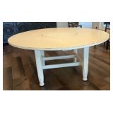 Large Round Dining Table with Built In Lazy Susan