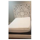 Whitewashed Hand-Carved Floral Mandala Full XL