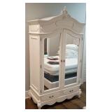 Ornate White French Provincial Style Mirrored