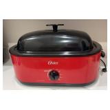 Oster 18 Qt Roaster Oven Red with Lid