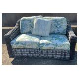 WeatherMaster Outdoor Wicker Loveseat Rocking