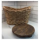 Woven Seagrass Basket 18.75 x 10.5 x 12.25 Tall