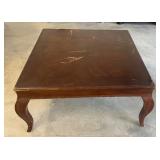 Bernhardt Cherry Cocktail Coffee Table, Square