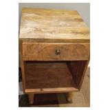 Amelia Rustic Wood 1-Drawer Nightstand with Open