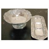 2-Piece Cast Aluminum Grape Motif Serving Lot ï¿½