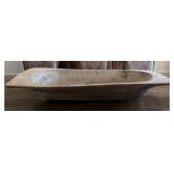Large Primitive Hand Hewn Wooden Dough Bowl,