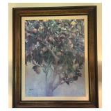 J Ripoll Signed Limonero Framed Fruit Tree