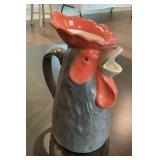 Threshold Black & Red Rooster Figural Stoneware