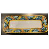 Hand Painted Italian Ceramic Lemon Orange Serving