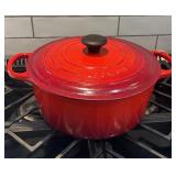Le Creuset Signature 28 Cerise Red Enameled Cast