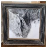 Uttermost Black & White Horse Portrait Framed