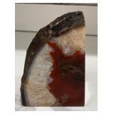 Natural Agate Geode Crystal Druzy Bookend