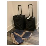 2 Tumi Rolling Suitcases & Kensington Clothes Bag