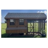 Large Wooden Chicken Coop with Enclosed Run