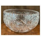 Vintage Brilliant Cut Crystal Fruit Bowl Pinwheel
