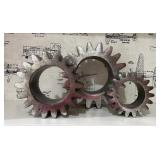 Industrial Three Gear Wall Shelf Decor
