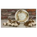 Limoges France Grape Motif Porcelain Plate with