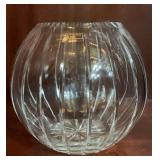 Vintage Polish 24% Lead Crystal Rose Bowl Vase