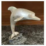 Marked Zanfeld Plate 999 Dolphin Sculpture,