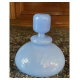 Vintage Blue Opaline Glass Perfume Bottle with