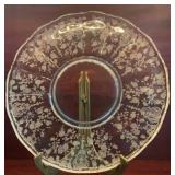Antique Cambridge Rose Point Centerpiece Serving