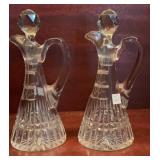 Pair Antique American Brilliant Period Cut Glass