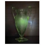 UV REACTIVE Vintage Clear Glass Two-Handled