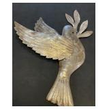 Signed Jonas S Hand Hammered Metal Dove