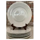 6 Bavaria Germany White Porcelain 12.25' Embossed